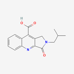 molecular formula C16H16N2O3 B7879392 2-isobutyl-3-oxo-2,3-dihydro-1H-pyrrolo[3,4-b]quinoline-9-carboxylic acid 