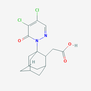molecular formula C16H18Cl2N2O3 B7879405 [1-(4,5-dichloro-6-oxopyridazin-1(6H)-yl)-2-adamantyl]acetic acid 