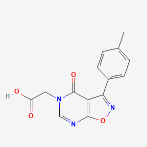 molecular formula C14H11N3O4 B7879415 [3-(4-methylphenyl)-4-oxoisoxazolo[5,4-d]pyrimidin-5(4H)-yl]acetic acid 