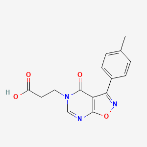 molecular formula C15H13N3O4 B7879419 3-[3-(4-methylphenyl)-4-oxoisoxazolo[5,4-d]pyrimidin-5(4H)-yl]propanoic acid 