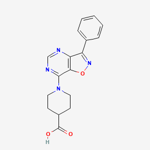 molecular formula C17H16N4O3 B7879428 1-(3-Phenylisoxazolo[4,5-d]pyrimidin-7-yl)piperidine-4-carboxylic acid 