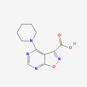 molecular formula C11H12N4O3 B7879436 4-Piperidinoisoxazolo[5,4-d]pyrimidine-3-carboxylic acid 