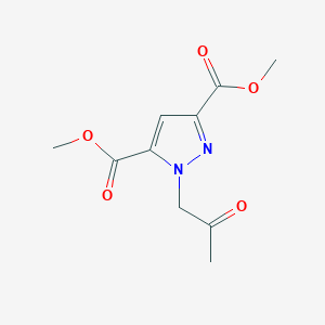 molecular formula C10H12N2O5 B7879462 dimethyl 1-(2-oxopropyl)-1H-pyrazole-3,5-dicarboxylate 