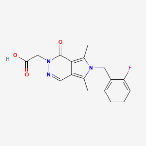 [6-(2-fluorobenzyl)-5,7-dimethyl-1-oxo-1,6-dihydro-2H-pyrrolo[3,4-d]pyridazin-2-yl]acetic acid