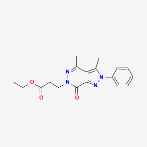 ethyl 3-(3,4-dimethyl-7-oxo-2-phenyl-2,7-dihydro-6H-pyrazolo[3,4-d]pyridazin-6-yl)propanoate