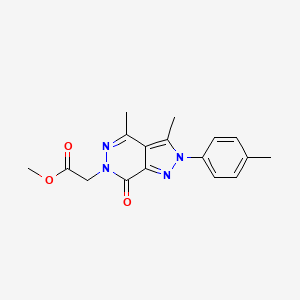 methyl [3,4-dimethyl-2-(4-methylphenyl)-7-oxo-2,7-dihydro-6H-pyrazolo[3,4-d]pyridazin-6-yl]acetate