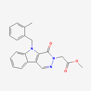 methyl [5-(2-methylbenzyl)-4-oxo-4,5-dihydro-3H-pyridazino[4,5-b]indol-3-yl]acetate