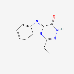 molecular formula C11H10N4O B7879532 1-ethyl[1,2,4]triazino[4,5-a]benzimidazol-4(3H)-one 