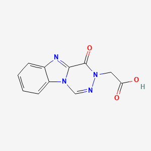 molecular formula C11H8N4O3 B7879563 (4-oxo[1,2,4]triazino[4,5-a]benzimidazol-3(4H)-yl)acetic acid 
