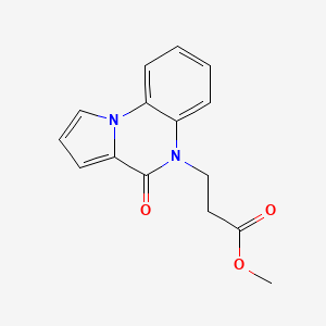 molecular formula C15H14N2O3 B7879577 methyl 3-(4-oxopyrrolo[1,2-a]quinoxalin-5(4H)-yl)propanoate 