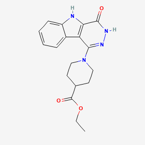 molecular formula C18H20N4O3 B7879599 ethyl 1-(4-oxo-4,5-dihydro-3H-pyridazino[4,5-b]indol-1-yl)piperidine-4-carboxylate 