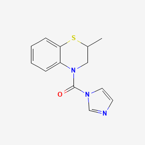 molecular formula C13H13N3OS B7879607 4-(1H-imidazol-1-ylcarbonyl)-2-methyl-3,4-dihydro-2H-1,4-benzothiazine 