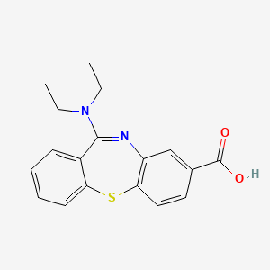 molecular formula C18H18N2O2S B7879640 11-(Diethylamino)dibenzo[b,f][1,4]thiazepine-8-carboxylic acid 