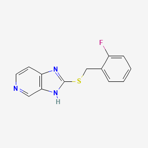 molecular formula C13H10FN3S B7879676 2-[(2-fluorobenzyl)thio]-3H-imidazo[4,5-c]pyridine 