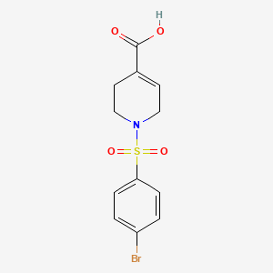 molecular formula C12H12BrNO4S B7879679 1-[(4-Bromophenyl)sulfonyl]-1,2,3,6-tetrahydropyridine-4-carboxylic acid 
