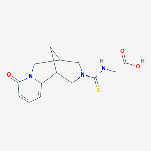 molecular formula C14H17N3O3S B7879688 N-[(8-oxo-1,5,6,8-tetrahydro-2H-1,5-methanopyrido[1,2-a][1,5]diazocin-3(4H)-yl)carbonothioyl]glycine 