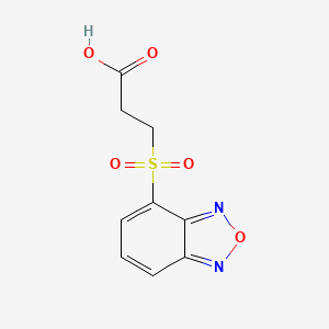 molecular formula C9H8N2O5S B7879699 Propanoic acid, 3-(2,1,3-benzoxadiazol-4-ylsulfonyl)- CAS No. 650603-21-7