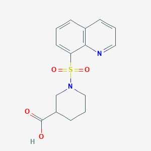 molecular formula C15H16N2O4S B7879733 1-(Quinolin-8-ylsulfonyl)piperidine-3-carboxylic acid 