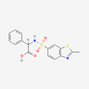 {[(2-Methyl-1,3-benzothiazol-6-yl)sulfonyl]amino}(phenyl)acetic acid