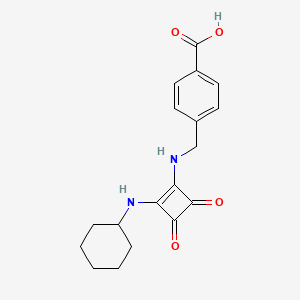 4-({[2-(Cyclohexylamino)-3,4-dioxocyclobut-1-EN-1-YL]amino}methyl)benzoic acid