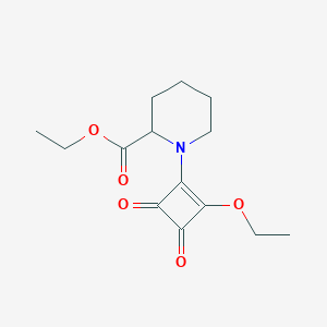Ethyl 1-(2-ethoxy-3,4-dioxocyclobut-1-EN-1-YL)piperidine-2-carboxylate