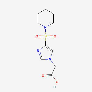 molecular formula C10H15N3O4S B7879830 [4-(piperidin-1-ylsulfonyl)-1H-imidazol-1-yl]acetic acid 