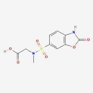molecular formula C10H10N2O6S B7879837 N-methyl-N-[(2-oxo-2,3-dihydro-1,3-benzoxazol-6-yl)sulfonyl]glycine 
