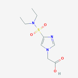 molecular formula C9H15N3O4S B7879854 {4-[(diethylamino)sulfonyl]-1H-imidazol-1-yl}acetic acid 
