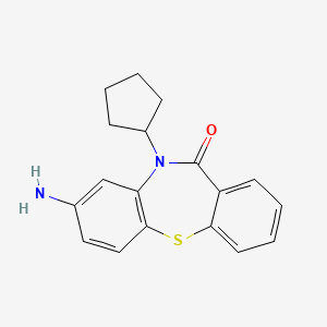 molecular formula C18H18N2OS B7879875 8-amino-10-cyclopentyldibenzo[b,f][1,4]thiazepin-11(10H)-one 