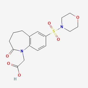 molecular formula C16H20N2O6S B7879914 [7-(morpholin-4-ylsulfonyl)-2-oxo-2,3,4,5-tetrahydro-1H-1-benzazepin-1-yl]acetic acid 