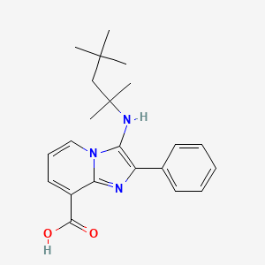 2-Phenyl-3-[(1,1,3,3-tetramethylbutyl)amino]imidazo[1,2-a]pyridine-8-carboxylic acid