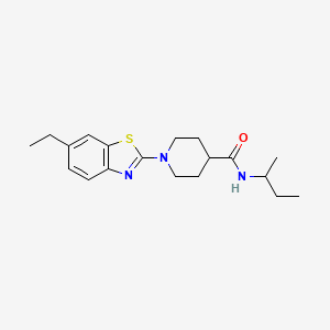 N-(sec-butyl)-1-(6-ethyl-1,3-benzothiazol-2-yl)piperidine-4-carboxamide