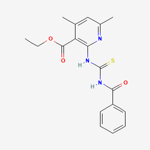 molecular formula C18H19N3O3S B7879967 Ethyl 2-{[(benzoylamino)carbonothioyl]amino}-4,6-dimethylnicotinate 