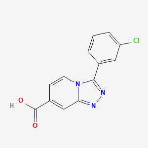 molecular formula C13H8ClN3O2 B7879980 3-(3-Chlorophenyl)[1,2,4]triazolo[4,3-a]pyridine-7-carboxylic acid 