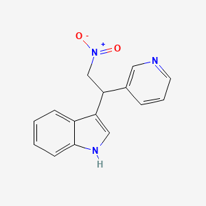 molecular formula C15H13N3O2 B7880001 3-[1-(3-Pyridyl)-2-nitroethyl]-1H-indole 
