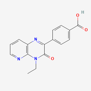 molecular formula C16H13N3O3 B7880003 4-(4-Ethyl-3-oxo-3,4-dihydropyrido[2,3-b]pyrazin-2-yl)benzoic acid 