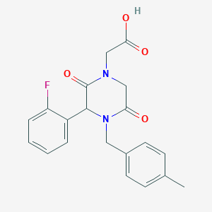 molecular formula C20H19FN2O4 B7880030 [3-(2-Fluorophenyl)-4-(4-methylbenzyl)-2,5-dioxopiperazin-1-yl]acetic acid 