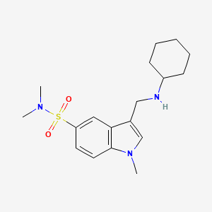 molecular formula C18H27N3O2S B7880041 3-[(cyclohexylamino)methyl]-N,N,1-trimethyl-1H-indole-5-sulfonamide 