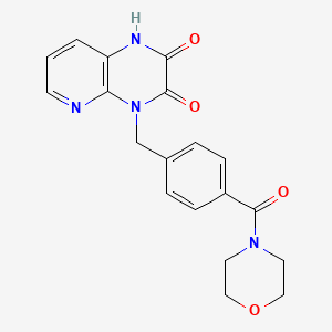molecular formula C19H18N4O4 B7880048 4-[4-(Morpholin-4-ylcarbonyl)benzyl]-1,4-dihydropyrido[2,3-b]pyrazine-2,3-dione 