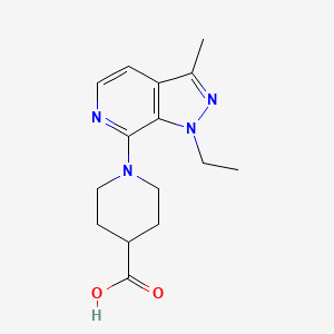molecular formula C15H20N4O2 B7880054 1-(1-ethyl-3-methyl-1H-pyrazolo[3,4-c]pyridin-7-yl)-4-piperidinecarboxylic acid 