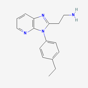 molecular formula C16H18N4 B7880148 2-[3-(4-Ethylphenyl)imidazo[4,5-b]pyridin-2-yl]ethanamine 