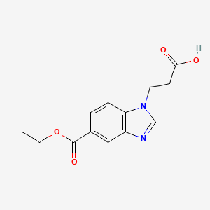 3-[5-(ethoxycarbonyl)-1H-benzimidazol-1-yl]propanoic acid