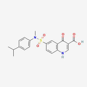 molecular formula C20H20N2O5S B7880185 6-{[(4-Isopropylphenyl)(methyl)amino]sulfonyl}-4-oxo-1,4-dihydroquinoline-3-carboxylic acid 