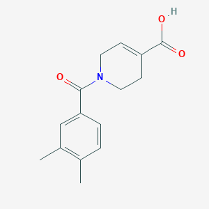 molecular formula C15H17NO3 B7880196 1-(3,4-Dimethylbenzoyl)-1,2,3,6-tetrahydropyridine-4-carboxylic acid 