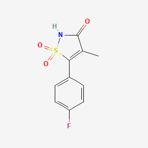 molecular formula C10H8FNO3S B7880210 5-(4-fluorophenyl)-4-methylisothiazol-3(2H)-one 1,1-dioxide 
