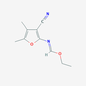 Ethyl 3-cyano-4,5-dimethyl-2-furylimidoformate