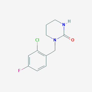 molecular formula C11H12ClFN2O B7880222 1-(2-chloro-4-fluorobenzyl)tetrahydropyrimidin-2(1H)-one 