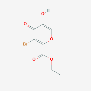 molecular formula C8H7BrO5 B7880251 Ethyl 3-bromo-5-hydroxy-4-oxo-4H-pyran-2-carboxylate 