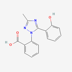 molecular formula C16H13N3O3 B7880263 2-[5-(2-Hydroxyphenyl)-3-methyl-1H-1,2,4-triazol-1-yl]benzoic acid CAS No. 1221715-47-4