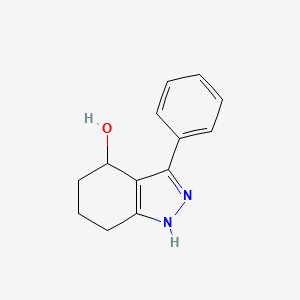 molecular formula C13H14N2O B7880291 3-phenyl-4,5,6,7-tetrahydro-1H-indazol-4-ol CAS No. 96546-42-8